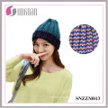 Hiver mode rétro rayé mélange Lady pointu chapeau de laine (SNZZM013)